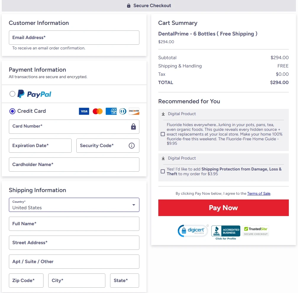 DentalPrime Secure Payment – All Major Cards Accepted via ClickBank